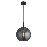 H&auml;ngeleuchte Rauchglas &Oslash; 30 cm Grau Schwarz KAYLEE
