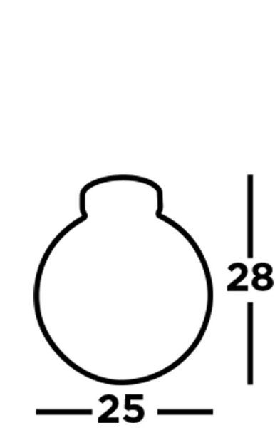 Deckenleuchte Rauchglas Metall E27 Ø25 cm rund Kugel