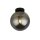 Deckenleuchte Rauchglas Metall E27 Ø25 cm rund Kugel