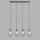 Suspension en métal L : 81 cm H. max. 1,2 m en argent 4x E27