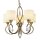 Lustre en laiton antique naturel 5 flammes E14 Ø 52 cm