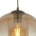 Lampe à suspendre verre en ambre laiton antique E27 Ø 25 cm