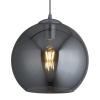 Lampe à suspendre E27 D : 25 cm Chrome Gris...