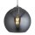 Lampe à suspendre E27 D : 25 cm Chrome Gris fumé Verre Métal