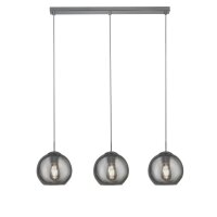 Lampe à suspendre 3 flammes chrome gris...