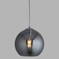 Hängelampe Rauchglas E27 Ø 30 cm Kugel Schirm...