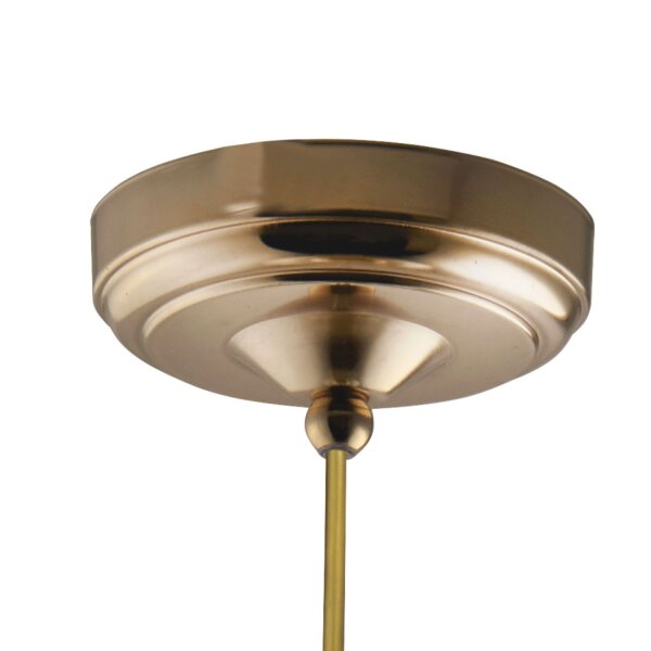 Hängeleuchte Kugel Glas Ø 30 cm E27 in Messing Antik Bernstein