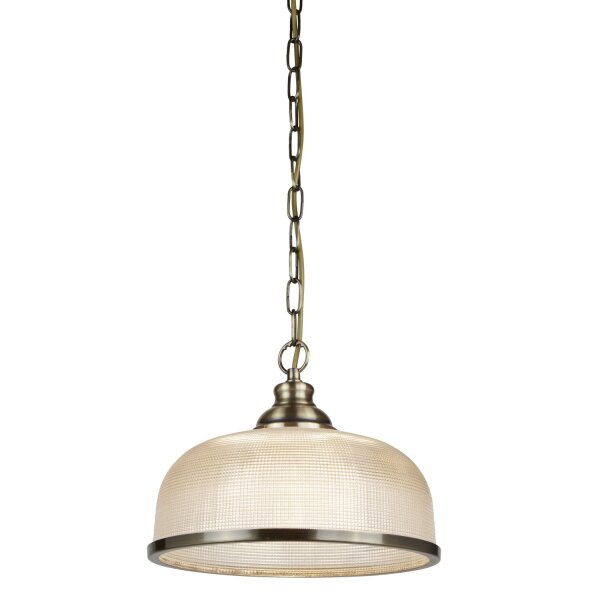 Hängeleuchte Glas Metall Ø 27 cm rund H: max. 1,2 m E27