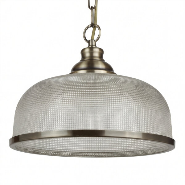 Hängeleuchte Glas Metall Ø 27 cm rund H: max. 1,2 m E27