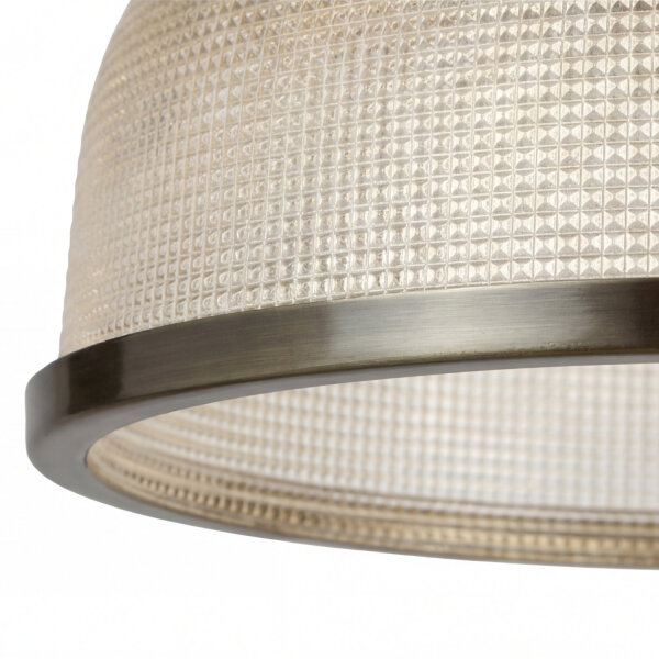 Hängeleuchte Glas Metall Ø 27 cm rund H: max. 1,2 m E27