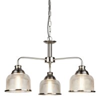 Lampe &agrave; suspendre 3-flamme E27 verre m&eacute;tal...