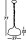 Suspension Art Nouveau Ø 27 cm verre métal argenté transparent