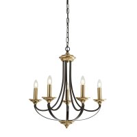 Kronleuchter in Bronze Ø 58 cm 5-flammig E14 Metall
