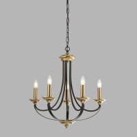 Kronleuchter in Bronze Ø 58 cm 5-flammig E14 Metall