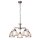Lampe à suspendre verre métal Ø 58 cm en argent clair 5x E27