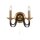 Wandlampe mit Schalter 2-flammig E14 in Bronze B: 33 cm