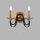 Wandlampe mit Schalter 2-flammig E14 in Bronze B: 33 cm