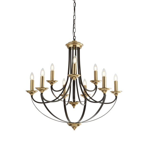 Kronleuchter Metall Ø 78 cm 9-flammig E14 in Bronze JORGE