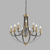 Kronleuchter Metall Ø 78 cm 9-flammig E14 in...