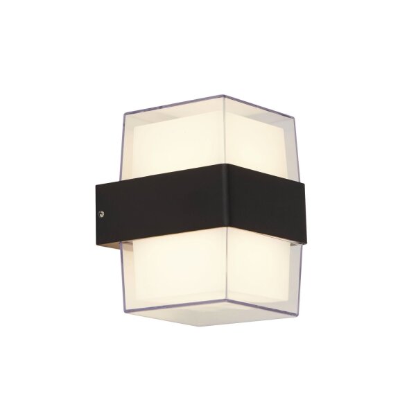 LED Wandlampe außen Up Down IP44 Schwarz Weiß 3000 K