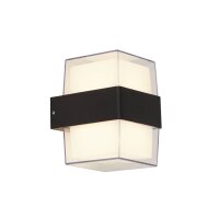 LED Wandlampe außen Up Down IP44 Schwarz Weiß...