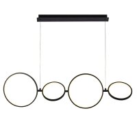 LED Hängeleuchte Schwarz Weiß B: 109 cm...