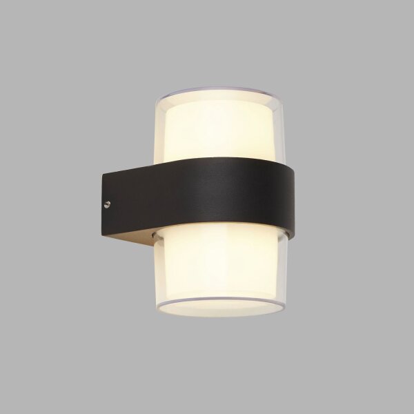 Applique murale extérieure LED IP44 noire blanche 3000 K Up Down