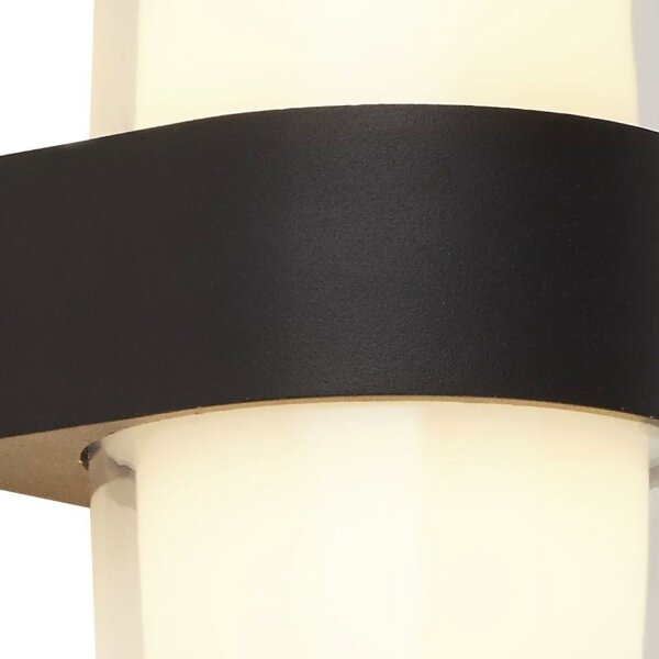 Applique murale extérieure LED IP44 noire blanche 3000 K Up Down