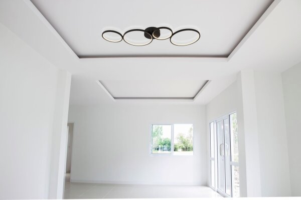 LED Plafonnier 3000 K L : 98 cm dimmable noir blanc