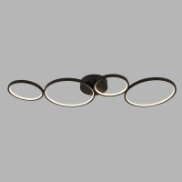 LED Plafonnier 3000 K L : 98 cm dimmable noir blanc
