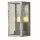Außenwandlampe IP44 in Silber E27 Glas Metall eckig H: 24 cm