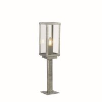 Außenlampe Garten 50 cm IP44 in Silber eckig E27