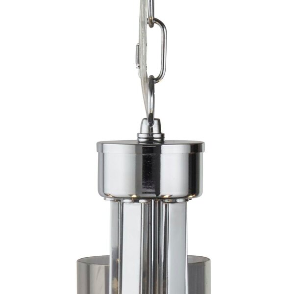 Kronleuchter mit Schirm Chrom Grau Ø 51 cm E14 Glas Metall