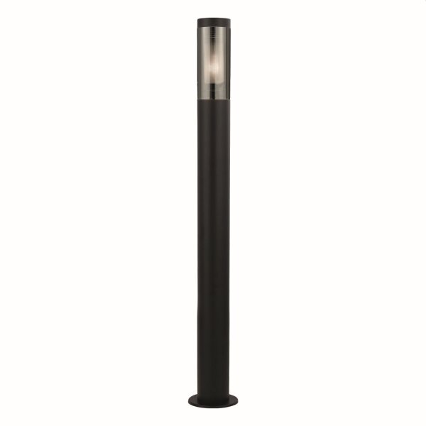 Borne déclairage Noir Gris Fumé IP44 E27 90 cm Acier inoxydable