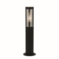 Pollerleuchte Edelstahl IP44 E27 45 cm Schwarz Rauchgrau