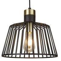 Pendelleuchte Schwarz Messing E27 &Oslash; 30 cm Metall