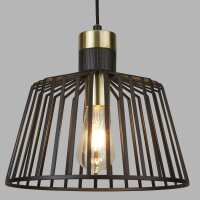Pendelleuchte Schwarz Messing E27 Ø 30 cm Metall