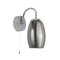 LED Wandlampe mit Schalter Rauchglas 3000 K 202 lm