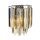 Wandlampe Kristall B: 29 cm Rauchglas Art Déco 2x E14
