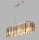 Lampe à suspendre allongée L : 100 cm E14 cristal métal art nouveau