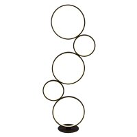 Lampadaire LED avec variateur 116 cm noir blanc 3000 K