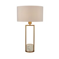 Lampe de table en marbre socle H : 62 cm grand en or...