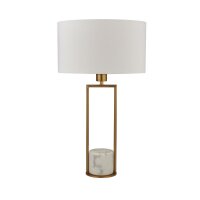 Lampe de table en marbre socle H : 62 cm grand en or...