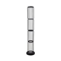 Lampadaire bas LED 117 cm noir blanc rond