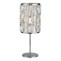 Lampe de table cristal m&eacute;tal 47 cm D : 19,5 cm...