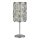 Lampe de table cristal métal 47 cm D : 19,5 cm chrome clair