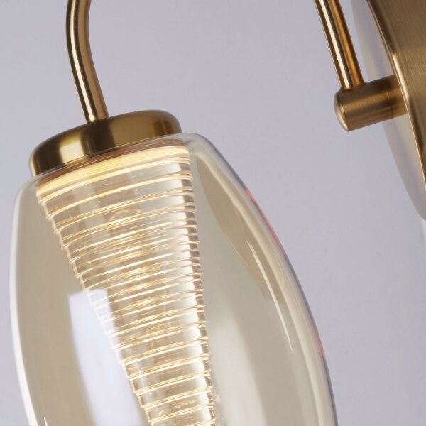 Wandleuchte LED in Bronze Champagner 3000 K mit Schalter
