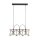 Lampe à suspendre 3 flammes E27 en noir cuivre L : 55 cm