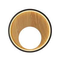 Applique LED ronde &Oslash; 30 cm Noir Marron 3000 K