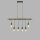 Lampe à suspendre bois poutre L : 100 cm pour 6x E27 Moderne